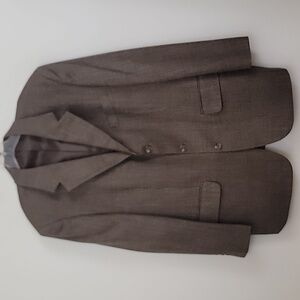 Biella Brown, Tan & Black Tweed Wool Blazer Jacket Men's 42S